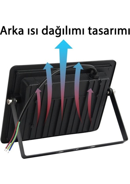 LED Projektör 100 W Ip 65 Su-Toz Geçirmez 11550 Lm Smd LED Yüksek Işık Beyaz 6400K PARS-100 fırsatları