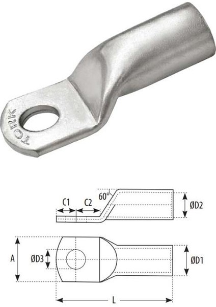 35 MM KABLO PABUCU (SIKMALI) (ST 3508) DELİK ÇAPI:8 MM) fiyatları