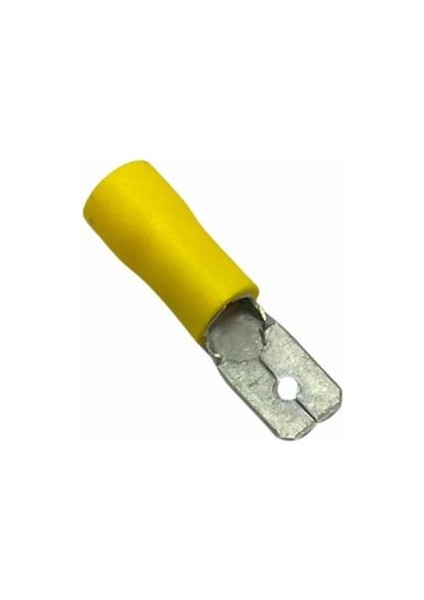 Erkek Fiş Standart (Izoleli) (6.3 Mm) (4.00-6.00 mm Kablo Uyumlu) Sarı