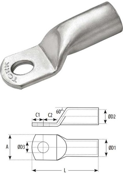 25 MM KABLO PABUCU (SIKMALI) (ST 2510) (DELİK ÇAPI:10 MM)