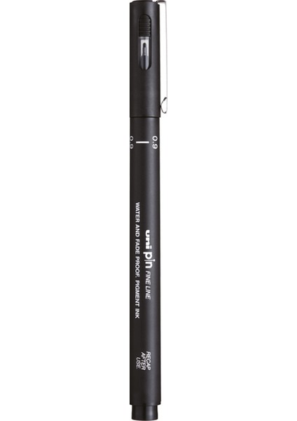 | Pin 200 Teknik Çizim Kalemi, 0.9 mm Uç, Siyah, Suya ve Solmaya Dayanıklı Pigment Mürekkep