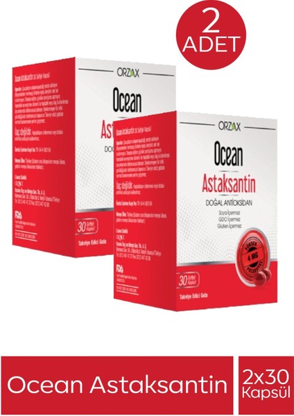 Astaksantin 30 Kapsül 2 Adet