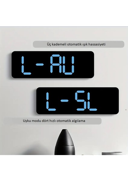 Büyük Ekranlı Sıcaklık ve Nem Göstergeli LED Dijital Saat, Çok Fonksiyonlu Sessiz Duvar/masa Saati fırsatları