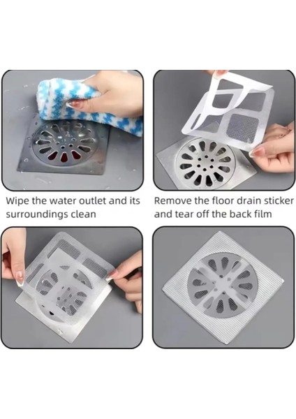 Pratik Hijyenik Banyo Lavabo Duş Gider Tıkanma Önleyici Böcek Önleyici Süzgeç 10 Adet modelleri