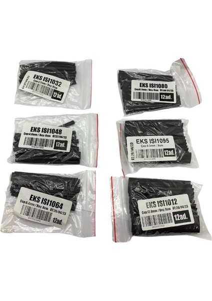 ISIYLA DARALAN MAKARON SETİ 8 CM (3.2-4.8-6.4-8.0-9.5-12.0 MM) 72 ADET