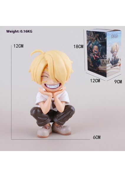 Hırsızlar Kralı Hasır Şapka Grubu Büyük Kafa Oturma Duruşu Büyük Gülümseme Masaüstü Dekoratif Bebekler (Yurt Dışından)