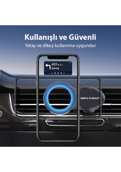 Magsafe Uyumlu Araç Içi Havalandirma Manyetik Telefon Tutucu indirimleri