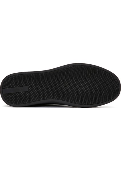 Erkek Siyah Bağcıklı Deri Sneaker 25SFD690818