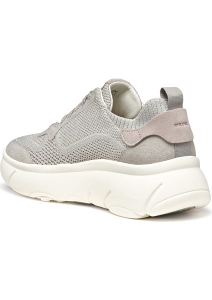 Kadın Gri D Nebula 2.0 x A - Knit.tex + Su Bağcıklı Kumaş Sneaker D55NHA09T22C5097