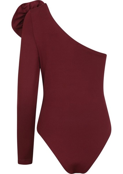 Bodysuit Elba Gül Detaylı Kadınlar İçin Modern ve Şık Kırmızı Renk fiyatları