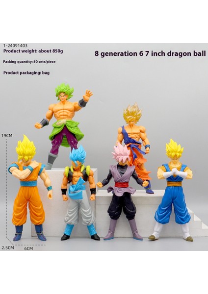 Seven Dragon Ball Anime Goku Vegeta Model Oyuncak Bebek (Yurt Dışından)