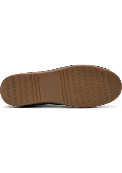 Kadın Siyah Bağcıklı Deri Sneaker 25SFD411418