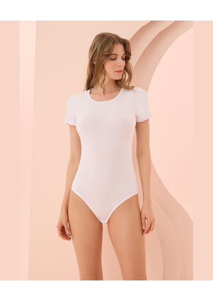 Nbb U Yaka Kısa Kollu Alttan Çıtçıtlı Body/Atlet -2945