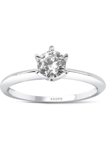 F Renk Sı1 0.40 Karat Vintage Tektaş Yüzük