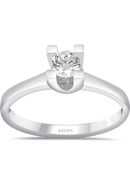 F Renk 0.25 Karat Pırlanta Tektaş Yüzük