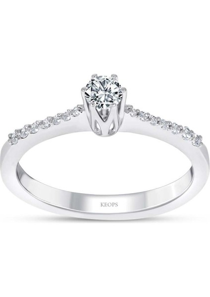 Toplam 0.29 Karat Pırlanta Tektaş Yüzük