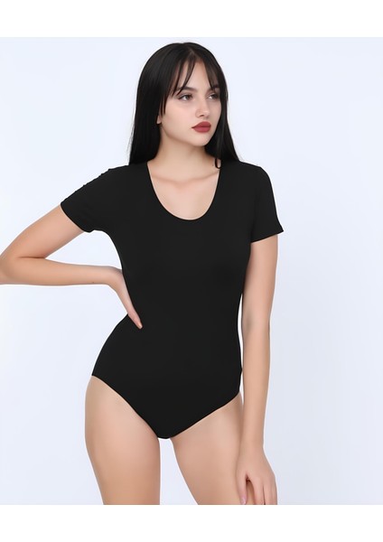 Nbb U Yaka Kısa Kollu Alttan Çıtçıtlı Body/Atlet -2945