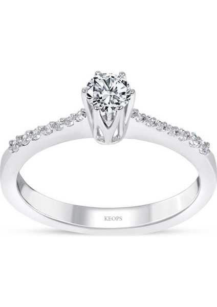 Toplam 0.34 Karat Pırlanta Tektaş Yüzük