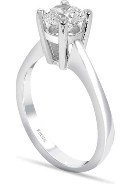 H Renk 1 Karat Pırlanta Tektaş Yüzük - Hrd Sertifikalı fiyatları