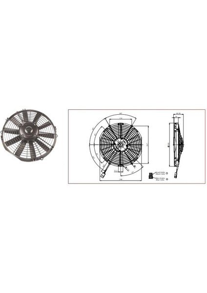 24V Fan Motoru Üfleyici Aksiyel 11 " (Dış Çap 310 Mm)