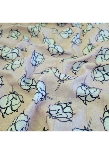 Baskılı Bambu Karışım Müslin Kumaş | Pamuk fiyatları