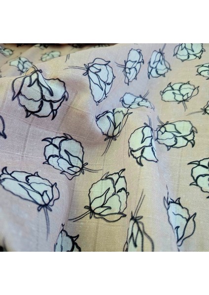 Baskılı Bambu Karışım Müslin Kumaş | Pamuk modelleri