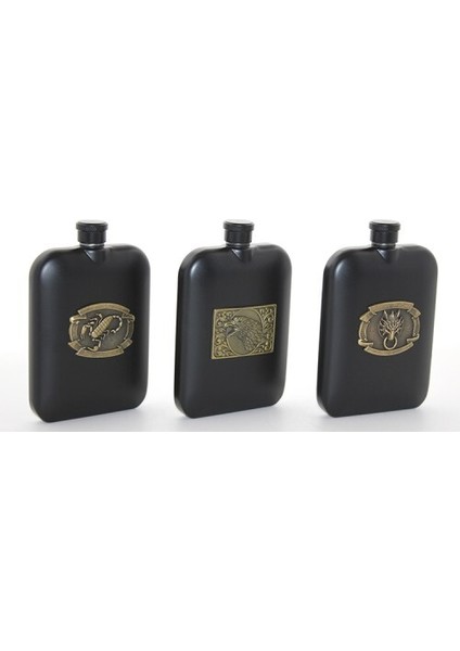 Paslanmaz Çelik Kabartmalı Tekli 6 Oz Matara