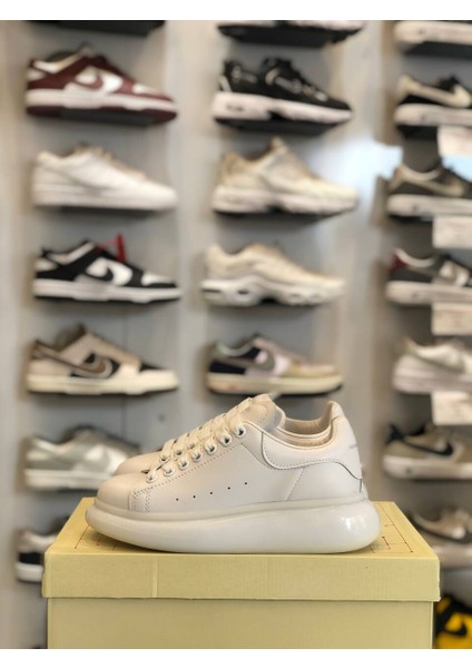 Şeffaf Taban Deri Klasik Unisex Ayakkabı Alexander Mcqueen Ithal