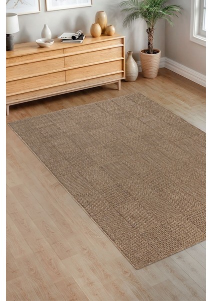 Kaymaz Taban Makinede Yıkanabilir Modern Dekoratif Halı Yolluk Kilim Doğal Iplik Makine Halısı