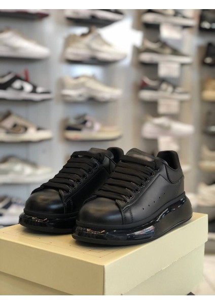 Şeffaf Taban Deri Klasik Unisex Ayakkabı Alexander Mcqueen Ithal