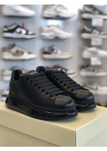 Şeffaf Taban Deri Klasik Unisex Ayakkabı Alexander Mcqueen Ithal