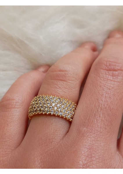5 Sıra Gold Renk Tamtur Yüzük