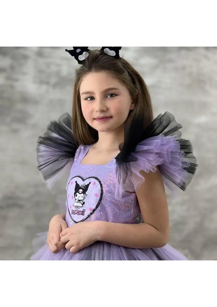 Kız Çocuk Kuromi Taçlı Doğum Günü Parti Abiye Elbise 250202 fırsatları