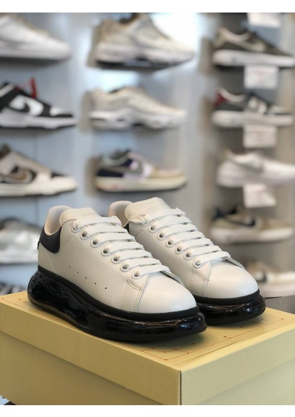 Şeffaf Taban Deri Klasik Unisex Ayakkabı Alexander Mcqueen Ithal