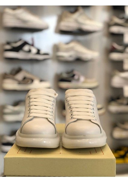 Şeffaf Taban Deri Klasik Unisex Ayakkabı Alexander Mcqueen Ithal fırsatları