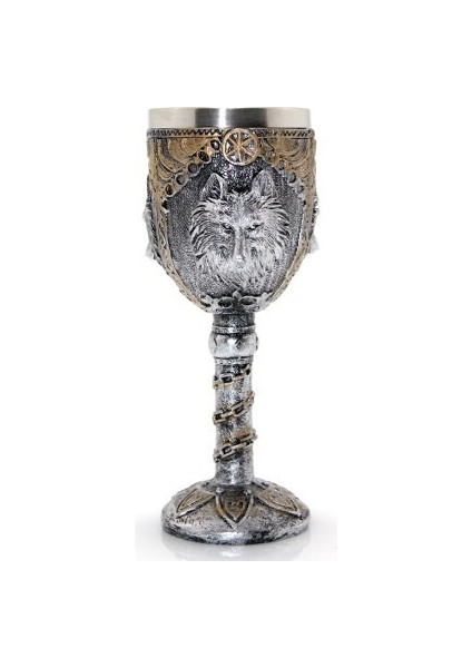 Kurt Büstü Tasarımlı Paslanmaz Çelik Kadeh Bardak