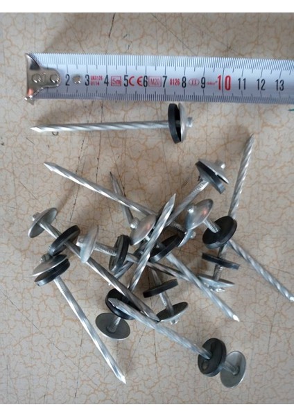 1 Kğ 8 Cm.lik Şemsiye Başlıklı Çatı Çivisi (Ondulin-Sac V.b.)