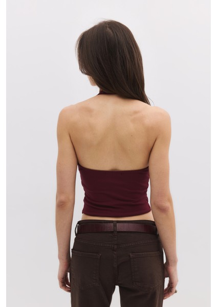 Halter Yaka Crop Top