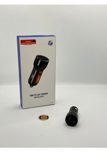 Tüm Telefonlar Için Uyumlu Araç Şarj Aleti Çakmaklık 50W C-500 modelleri