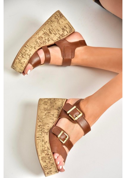 U996752009 Taba Dolgu Topuklu Kadın Ayakkabı