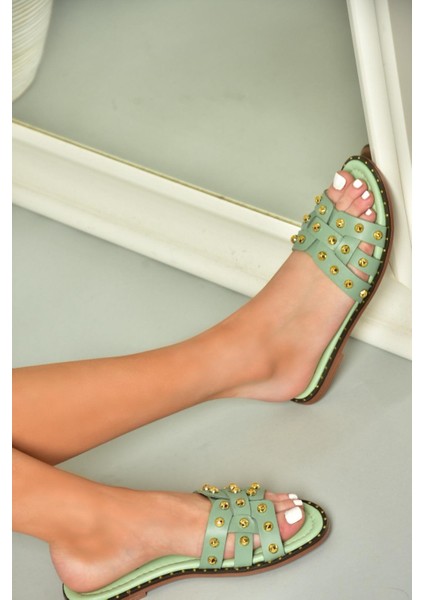 U291100003 Yeşil Kadın Terlik