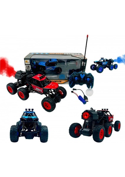 Wild Climber Kumandalı Canavar Off-Road-6 Tekerlekli-Işıklı,duman Efektli Şarjlı,full Fonksiyon Araç