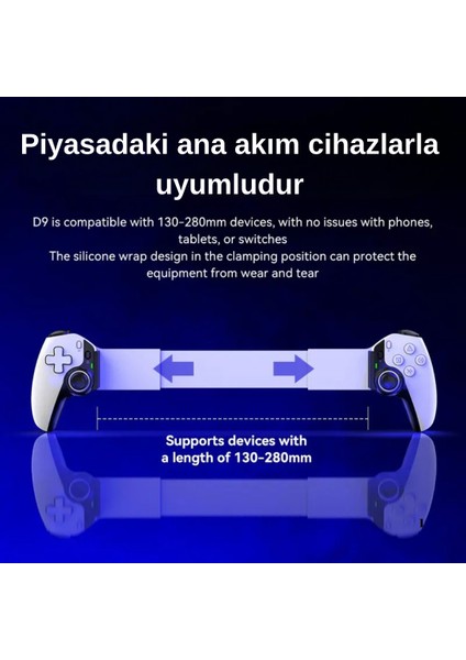 Telefon Switch Dönüştürücü Bluetooth Oyun Kolu Gamepad D9