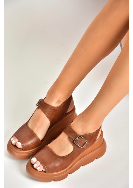 U312252209 Taba Kalın Tabanlı Kadın Sandalet indirimleri