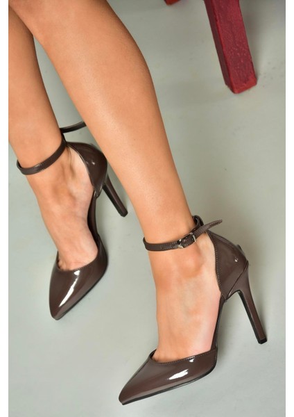 S372664708 Kahverengi Rugan İnce Topuklu Kadın Ayakkabı indirimleri