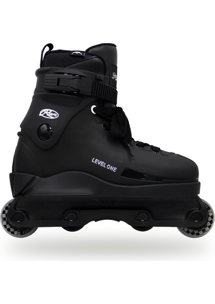 Level One Jr Black Agresif Paten 38