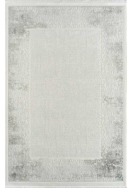 Momento ZV07B Krem Gri Akrilik Yumuşak Dokulu Modern Halı Karademir Home