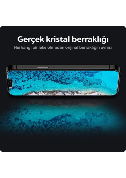 iPhone 14 Plus / 13 Pro Max Cam Ekran Koruyucu Kolay Kurulum GLAS.tR EZ Fit Slim HD (2 Adet) - AGL03375