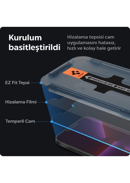 iPhone 14 Plus / 13 Pro Max Cam Ekran Koruyucu Kolay Kurulum GLAS.tR EZ Fit Slim HD (2 Adet) - AGL03375