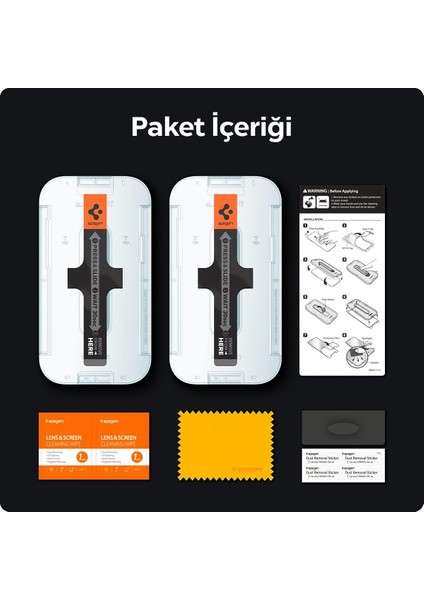 iPhone 14 Plus / 13 Pro Max Cam Ekran Koruyucu Kolay Kurulum GLAS.tR EZ Fit Slim HD (2 Adet) - AGL03375